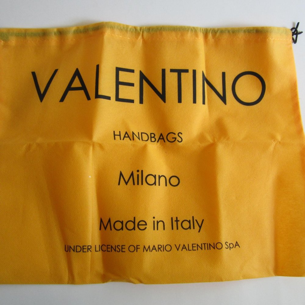 Valentino By Mario Valentino Black Leather Gold Studded Top Handle Cross… - Picture 12 of 12